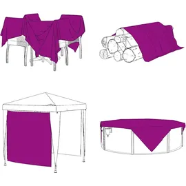 vidaXL Transparente Plane mit Ösen 5x6 m PVC
