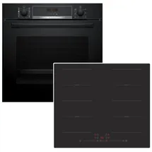 Bosch Herdset Bosch Backofen Pyrolyse + PKM Induktionskochfeld Flex-Zonen autark 60 cm