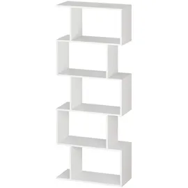 Ricoo Bücherregal 160 x 70 x 25 cm Weiß