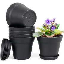 luxuskollektion Blumentopf 12,5 cm Komplettset 12,5 x 12,5 x 12,5 cm Schwarz