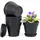luxuskollektion Blumentopf 12,5 cm Komplettset 12,5 x 12,5 x 12,5 cm Schwarz