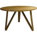 HSM Collection-Runder Esstisch-120x120x75-Natur-Teak - Naturbelassen