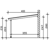 SKANHOLZ SKAN HOLZ Terrassenüberdachung Andria 648 cm, Dach: Polycarbonat (PC), natur