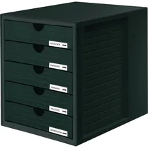 HAN Schubladenbox 27,5 x 33 x 32 cm 5-tlg. schwarz