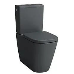 Laufen Meda Stand-WC-Kombination H8241117580001 36x68cm, spülrandlos, graphit matt