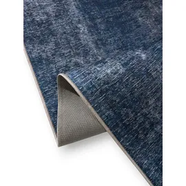 benuta Teppich Laury, rechteckig, Höhe: 5 mm, Teppich Wohnzimmer, Schlafzimmer, Esszimmer, Flur, Kunstfaser, Cozy blau 120 cm x 170 cm x 5 mm