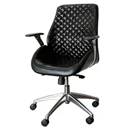 Bürostuhl Pantera low, 212620 Kunstleder schwarz, Gestell chrom