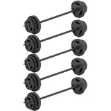 GORILLA SPORTS® Aerobic Langhantel - 130 cm, Set, mit/ohne Polster, Gewichte, 30mm, Federverschlüsse, aus Kunststoff, Schwarz - Langhantelstange, Hantelstange, Krafttraining, Nackenpolster