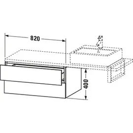 Duravit L-Cube Unterschrank für Konsole, 2 Schubkästen