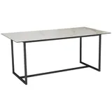 KADIMA DESIGN Esstisch Esszimmertisch 180x90x76 cm Keramik Glas Esstisch Weiß Marmor-Optik, (Metallbeinen), Küchentisch Groß, Glastisch Rechteckig, Speisetisch Esszimmer mit weiß