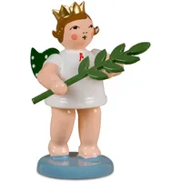 Rudolphs Schatzkiste Weihnachtsfigur Engel mit Krone und Friedenszweig Höhe 6,5cm NEU Figuren Haus Baum Figur Kirche Erzgebirge Holz Seiffen Weihnachten Spielzeug Dekoration Tischdeko Kurrende