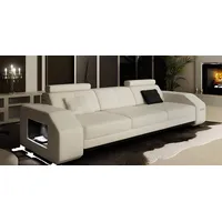 JVmoebel Sofa Ledersofa Sofagarnitur 3+2+1 Leder Couch Polster Sitz Designer, Made in Europa weiß