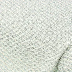 Bouclé "Streifen" mit Glitzer, eisblau-wollweiß