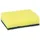 Papstar 120 Topfreiniger, Schwamm eckig 2,6 cm x 9 cm x 6,6 cm gelb/grün , kratzend