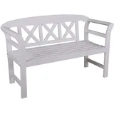 Benelando Gartenbank 128 x 51 x 80 cm Weiß