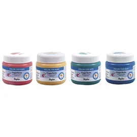 Rayher Fingerfarbe Set 4 St. 600 ml Gelb/Rot/Blau/Grün