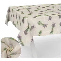 ANRO Tischdecke aus Stoff Textil abwaschbar Tischwäsche Tischtuch Baumwolle