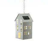 MARELIDA LED Solar Haus Lichthaus DIY Deko Laterne Metall Lichtsensor