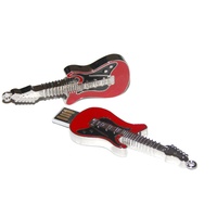 Tomax E-Gitarre rot schwarz aus Metall Gitarre als USB Stick / 32 GB Speicher / USB Speicherstick
