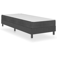 Modernen Bett mit Lattenrost MODE - CHIC Schlafzimmer Jugendbett Boxspring-Bettgestell Grau Stoff 100x200 cm