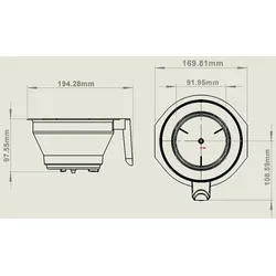 CHEFGASTRO Kaffee-Filterhalter | HxBxT 10x17x19,5cm | Polypropylene