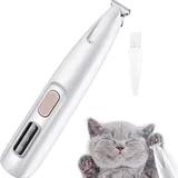 Leise Hundeschermaschine,Paw Trim Pro mit LED-Licht,Schermaschine Katze,Trimmer Hundepfoten mit LED-Anzeige,Profi Tierhaarschneidemaschine,Wasserdichte Aufladbare dr Pfoten Trimmer