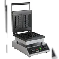 Saro Waffeleisen ATRIA für Brüsseler Form, belgische Waffeln, Profi Line, Waffelautomat, Waffelbäcker, Edelstahl, 2 Stück Waffeln