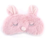 Schlafmaske Flauschige Augenmaske Kinder Schlafmaske Augenmaske Schlafaugenmaske Stich Schlafmaske So Geschenksets für Mädchen Schlafset Schlafgeschenkset Pyjamaparty Seidenaugenbinde(Pink rabbit)