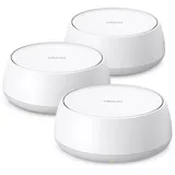 TP-Link Deco BE25 WiFi 7 Mesh WLAN(3 Pack), BE3600 Dual-Band, 2 x 2.5 Gbit/s Port für Jede Einheit, WPA3, 4 Streams, 160 MHz Kanäle, Gästenetzwerk, HomeShield, Empfohlen für Häuser mit 4-6 Zimmern
