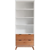 trendteam smart living - Regal Standeregal Bücherregal - Wohnzimmer - Aufbaumaß (BxHxT) 80 x 205 x 40 cm - Farbe Weiß - 330000400