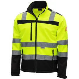 Nitras Nitras, Warnschutz-Softshelljacke Neongelb/schwarz, Gr.XXL (5XL)