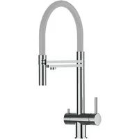 VIZIO 3 Wege Wasserhahn Küchenarmatur Edelstahl Massiv Grau