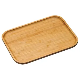 KESPER Servierbrett Bambus mit hochgezogenem Rand/Vesperbrett/Brotzeitbrett