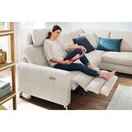 Candy Ecksofa "Mainau modern und elegant, mit gutem Sitzkomfort, L-Form", weiß, B:257cm H:89cm T:220cm, Struktur ( 100% Polyester);Luxus-Microfaser weich: 98% Polyester, 2% Nylon, ;Struktur weich (mit Wasser zu reinigen): 16% Baumwolle, 79% Polyester, 5%