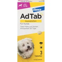 Elanco AdTab Kautabletten für Hunde 112 mg >2,5-5,5 kg 3 St.