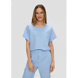 s.Oliver - Fabricmix-T-Shirt im Relaxed Fit, Damen, blau, 38