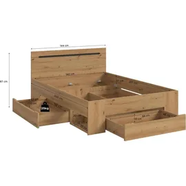 VCM Bett Canu Eiche Nachbildung -