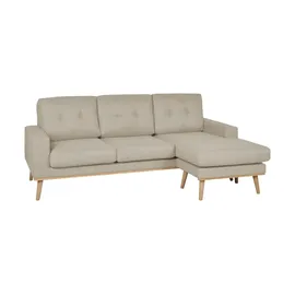 Sofa.de Ecksofa beidseitig stellbar Cristy ¦ creme ¦ Maße (cm): B: 211 H: 88 T: 139.0