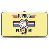 Hinged Wallet Peanuts Snoopy FLY BOY TOP DOG Flying Ace  Yellow/Blue (US IMPORT)