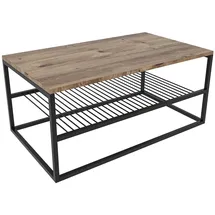 Wellhome Couchtisch 95x43x55 cm in Beige und Schwarz