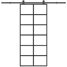 vidaXL Schiebetür rechts 90 x 205 cm grau