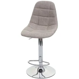 Mendler 2er-Set Barhocker HWC-A67, Barstuhl Tresenhocker, MVG-zertifiziert ~ creme-grau, Textil