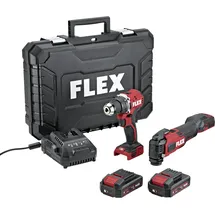 Flex Bohrschrauber und Multitool Set inkl. 2 x 2,5 Ah