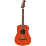 Fender California Standard RedondoTM Mini-Akustikgitarre mit Tasche, Fichtendecke, Fiesta Red