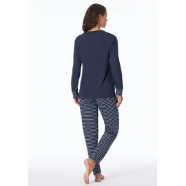 SCHIESSER Schlafanzug gestreift blau 38