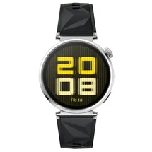 Huawei Watch GT 5 41 mm Silber Fluorelastomer-Armband Schwarz