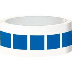 Aufkleber I Etikett, eckig, beschriftbar, blau, Folie, selbstklebend, 25x25mm, 100/Rolle