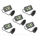 Ziyan 5 Stück LCD Digital Thermometer temperaturfühler Sensor Tester für Kühlschrank Freezers Aquarium