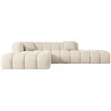 altdecor Ecksofa, Beige, Textil, 6-Sitzer, L-Form, Ottomane links, 289x176 cm, Wohnzimmer, Sofas - Couches, Wohnlandschaften, Ecksofas