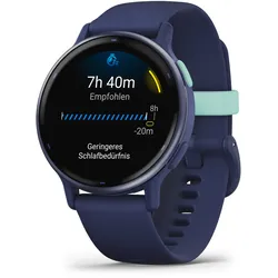 Smartwatch GARMIN "VIVOACTIVE 5", blau, Smartwatches, Fitness Smartwatch Coaching Garmin Pay Rollstuhlmodus